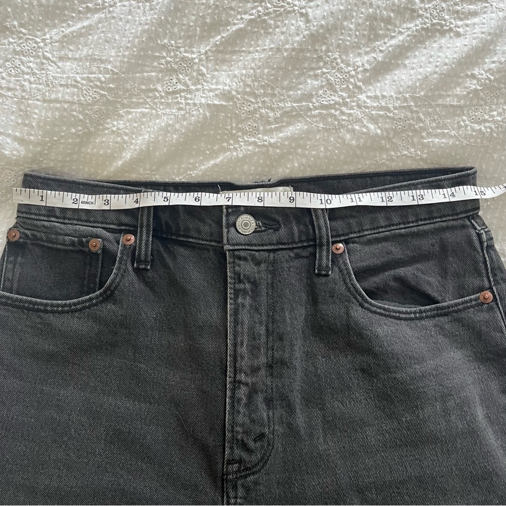 Abercrombie & Fitch Curve Love Black 90s Straight Ultra High Rise Jeans - Picture 7 of 7